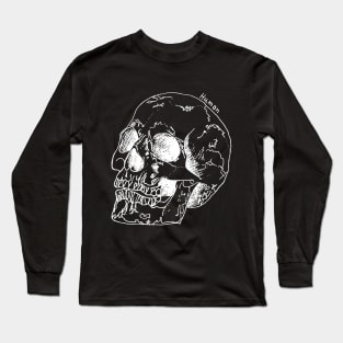 Human Skull Long Sleeve T-Shirt